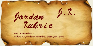 Jordan Kukrić vizit kartica